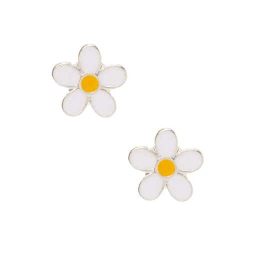 Clous d'oreille marguerite - Blanc