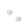 Clous d'oreille 12 mm avec perles d’imitation couleur ivoire