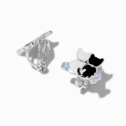 Clous d'oreilles à clip chat Yin Yang