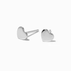 Clous d'oreilles cœur couleur argentée C LUXE by Claire’s