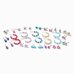 Clous d'oreilles divers et créoles perlées - Lot de 20