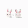 Clous d'oreilles en argent lapin émaillés
