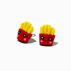 Clous d'oreilles frites visage souriant