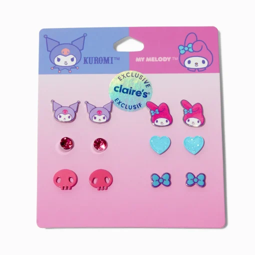 Clous d'oreilles My Melody™ et Kuromi™ en exclusivité chez Claire's Sanrio® - Lot de 6