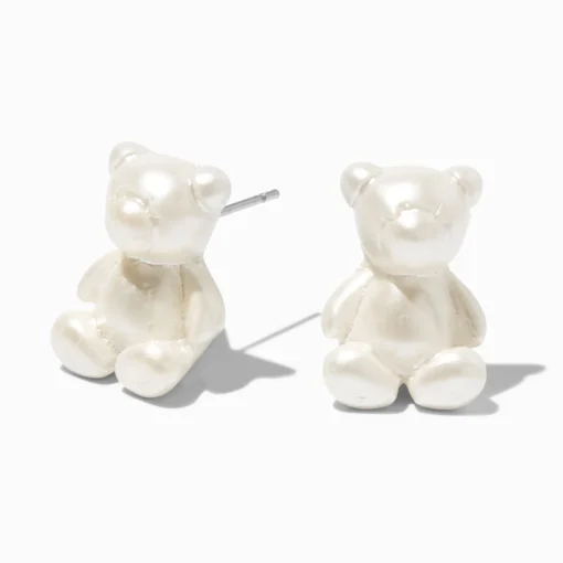 Clous d'oreilles ours couleur nacrée