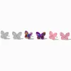 Clous d'oreilles papillon à paillettes - Lot de 3