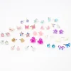 Clous d'oreilles printaniers violets - Lot de 20