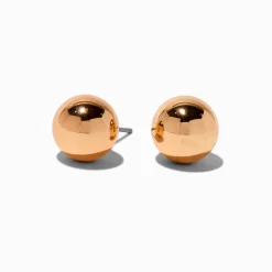 Clous d'oreilles sphériques couleur dorée