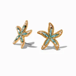 Clous d'oreilles étoile de mer strass
