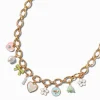 Collier à breloques printemps couleur dorée