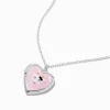 Collier à pendentif à médaillon cœur vache