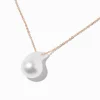 Collier à pendentif couleur dorée perle d'imitation bulle