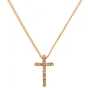 Collier à pendentif croix couleur doré