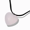 Collier à pendentif cœur bombé rose