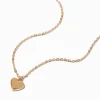 Collier à pendentif cœur couleur dorée