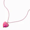 Collier à pendentif cœur rose