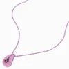 Collier à pendentif goutte anodisé violet