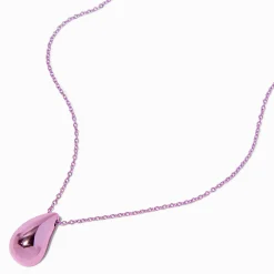 Collier à pendentif goutte anodisé violet