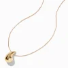 Collier à pendentif goutte couleur dorée