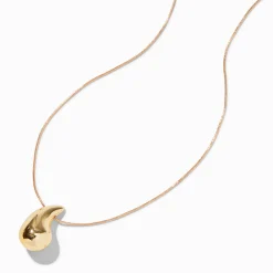 Collier à pendentif goutte couleur dorée