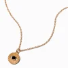 Collier à pendentif mauvais œil couleur dorée