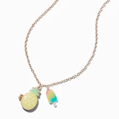 Collier à pendentif médaillon ananas Claire's Club