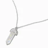Collier à pendentif mystique à paillettes transparentes qui change de couleur en réaction aux UV