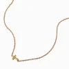 Collier avec mini pendentif croix oblique couleur dorée