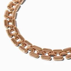 Collier de chaîne à maillons longs couleur dorée