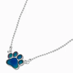 Collier d’humeur à pendentif avec imprimé patte