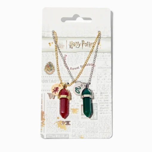 Collier en strass Gryffondor et Serpentard Harry Potter™ - Lot de 2