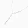 Collier en Y étoile asymétrique couleur argentée