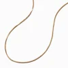 Collier mini chaîne serpent en acier inoxydable couleur dorée