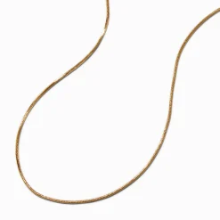 Collier mini chaîne serpent en acier inoxydable couleur dorée