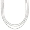 Collier multi-rangs en perles d'imitation