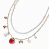 Collier multi-rangs perle d'imitation fruits rouges