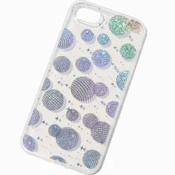 Coque de portable boule disco couleur argentée - Compatible avec iPhone® 6/7/8/SE