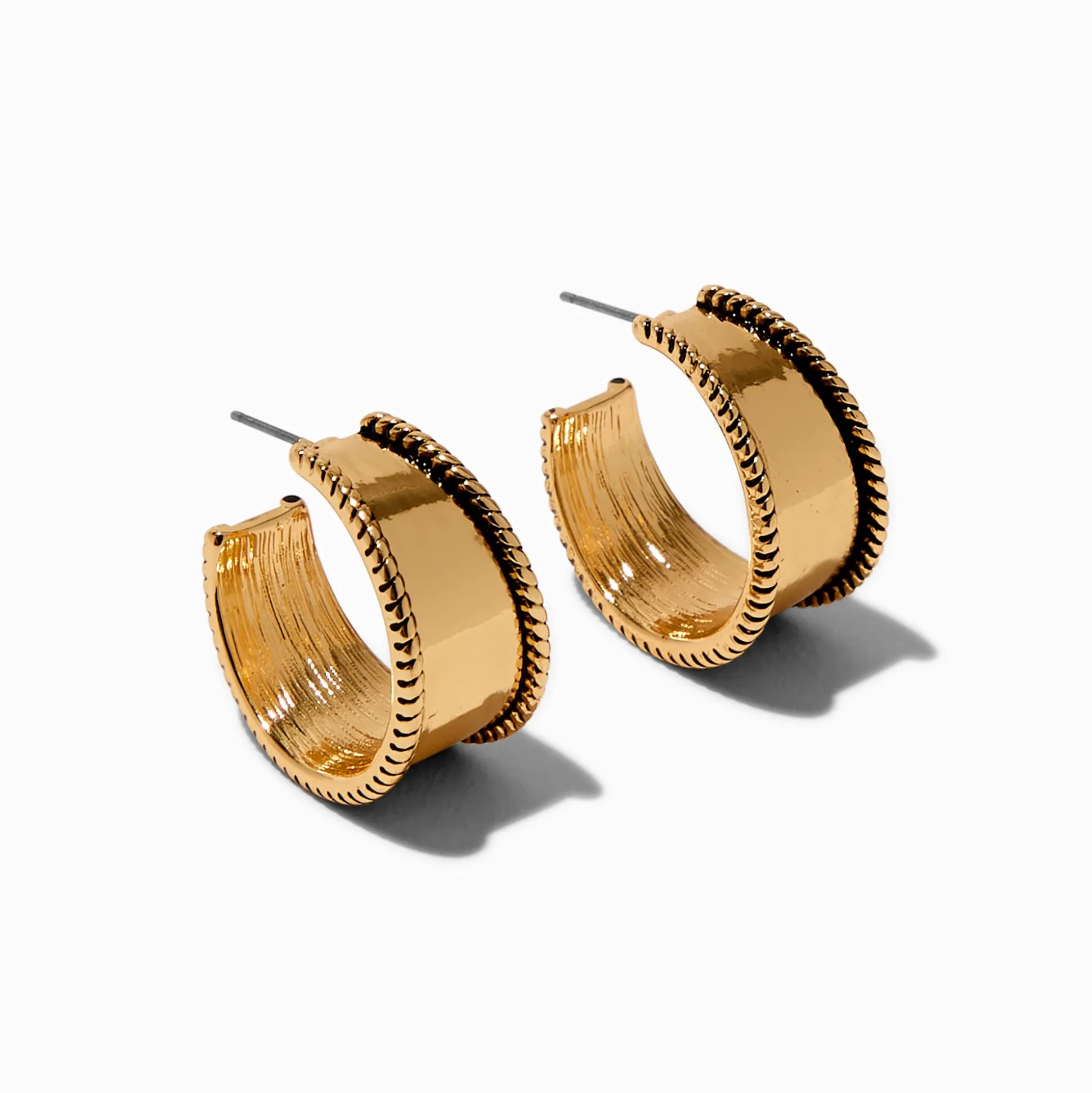 Créoles corde couleur dorée