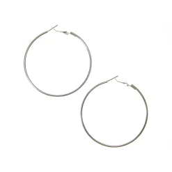 Créoles 60 mm couleur argenté