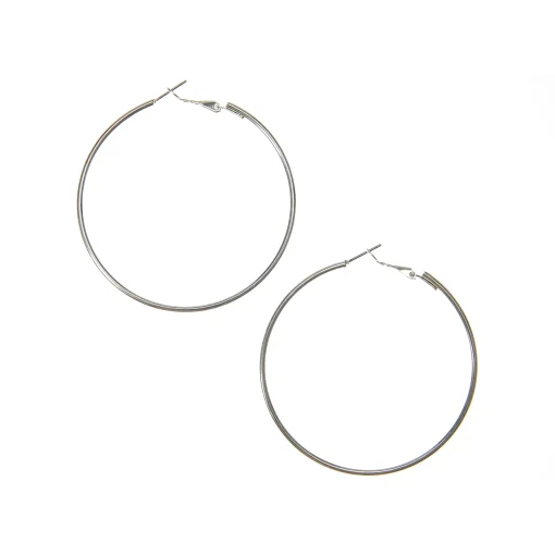 Créoles 60 mm couleur argenté