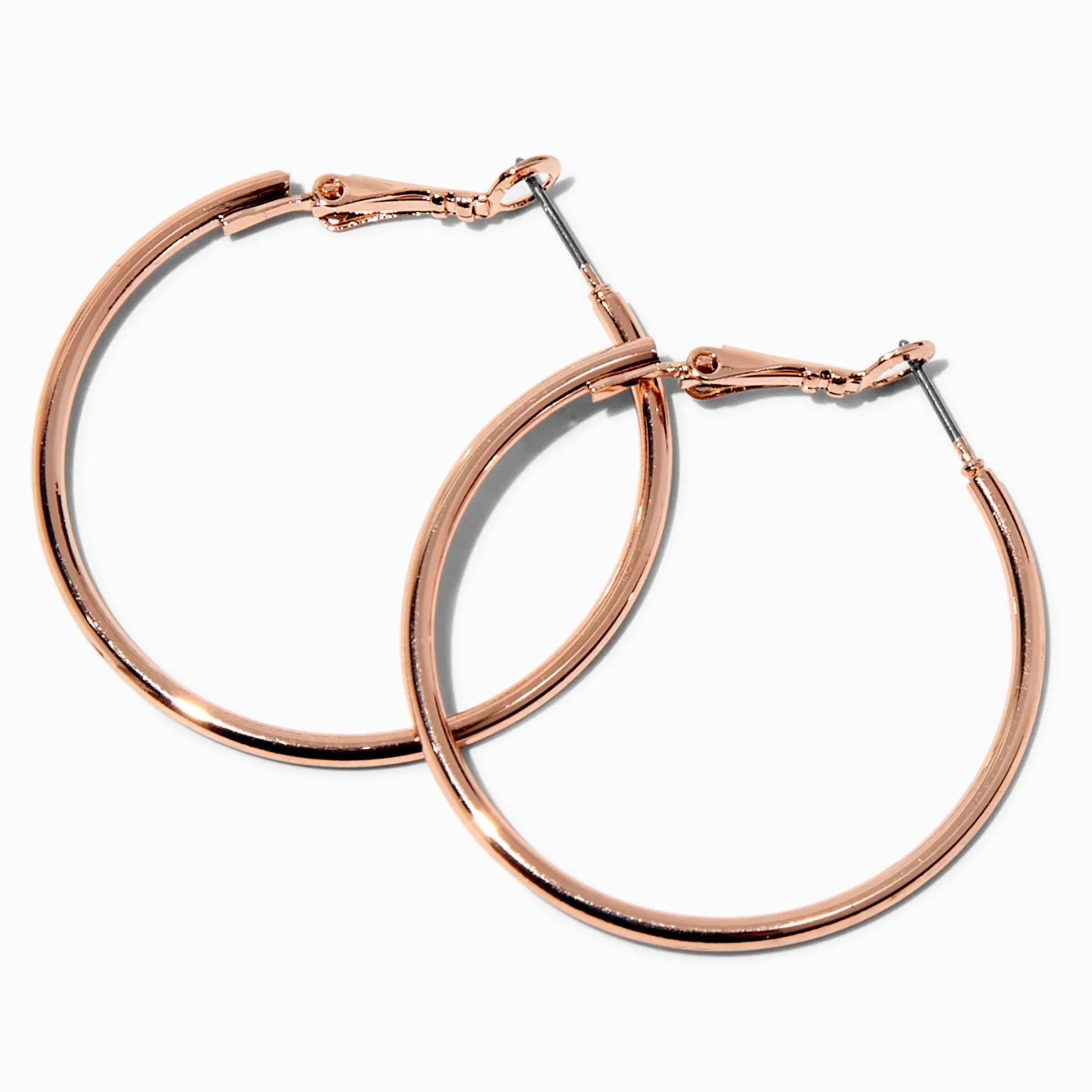 Créoles 40 mm couleur doré rose