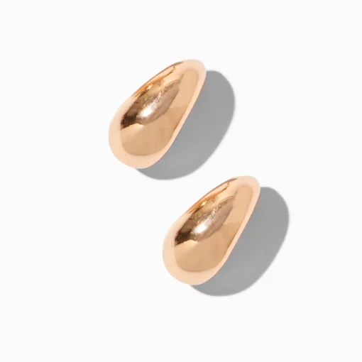 Créoles 15 mm haricot couleur dorée