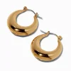 Créoles 22 mm tubulaires arrondies couleur dorée