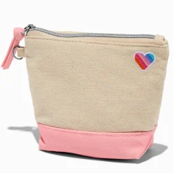 DIY Small Pink Rainbow Heart Coin Purse