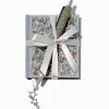 Ensemble cadeau stylo et mini carnet étoile bling-bling couleur argentée