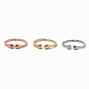 Faux anneau en acier inoxydable en métaux mixtes - Lot de 3