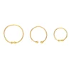 Faux anneaux de piercing de nez effet dégradé couleur dorée - Lot de 3