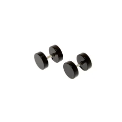 Faux écarteurs d'oreilles 1,2 mm noirs