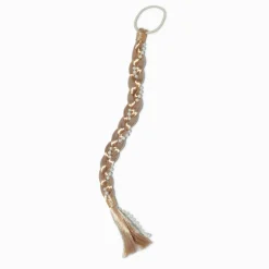 Faux Hair Braid With Pearl Accents