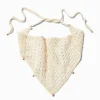 Foulard crochet crème breloques étoile de mer couleur dorée